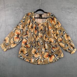 Fairy Whimsical  Monarch Butterfly  Blouse Size Medium Artsy
